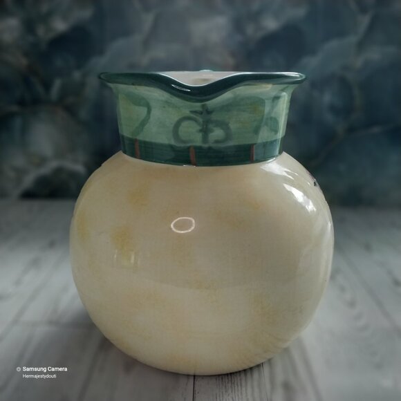 Certified International Jennifer Brinley Ceramic THYME Beverage or Water Pitcher - Picture 4 of 8